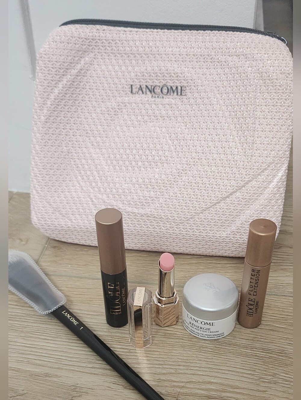Lancome Beauty 6 Pcs Travel Gift Set Minis In Cosmetic Pouch Bag New